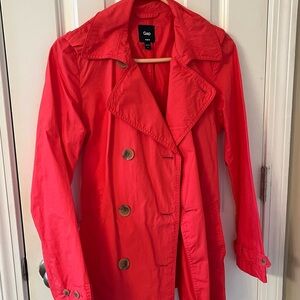 GAP Women's Red Trench Coat